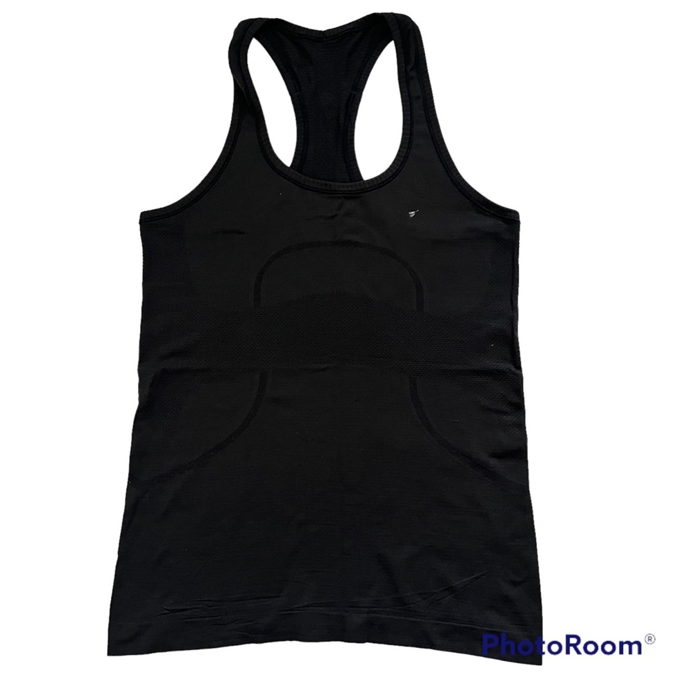 Lululemon Swiftly Tank top Size 6 Racerback Anti Stink Black
